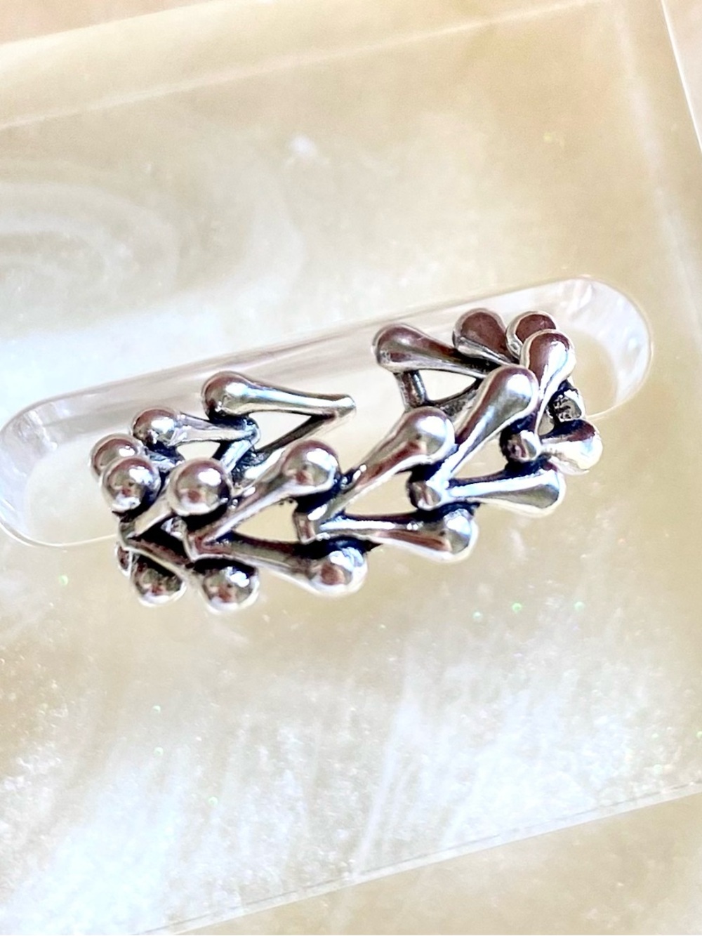 Sterling Silver Branch Motif Ring - Silver